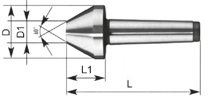 Pevný středicí kužel, 60°, MT 2, 10–50 mm